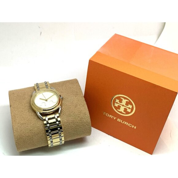 Tory Burch Women's Watch TBW7222 Miller Quartz Cream Dial Two Tone Steel 32mm - Picture 3 of 14